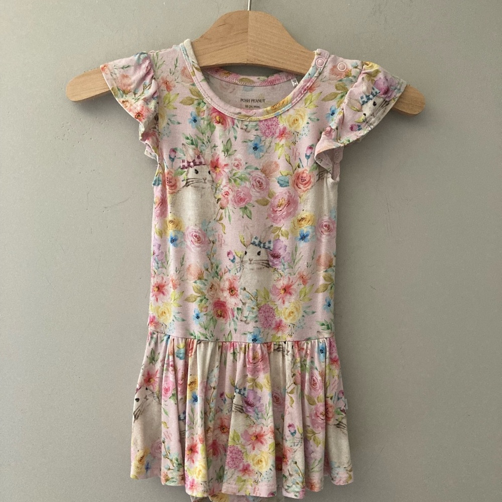 $25 ADD‎ ON Posh Peanut Pink Bunny Twirl Bodysuit